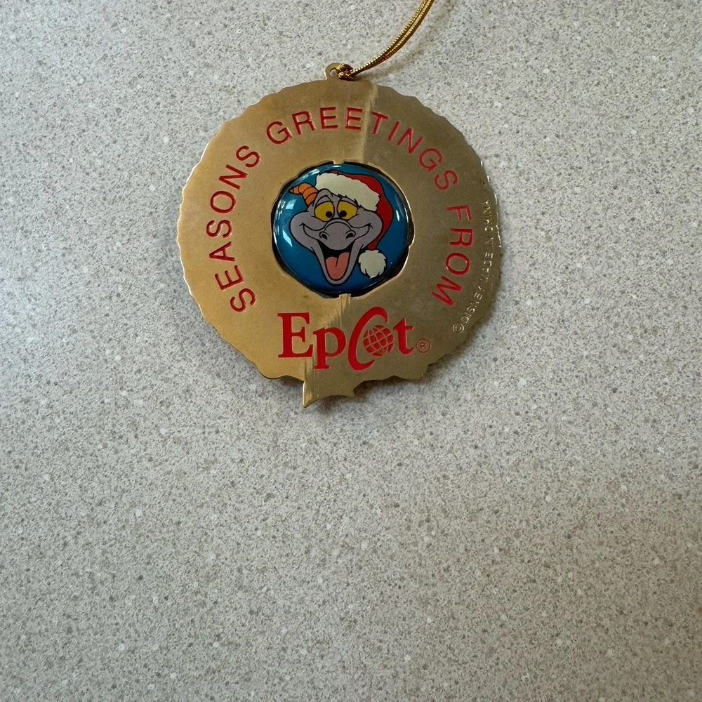 Epcot Disney Figment Metal Holiday Ornament 